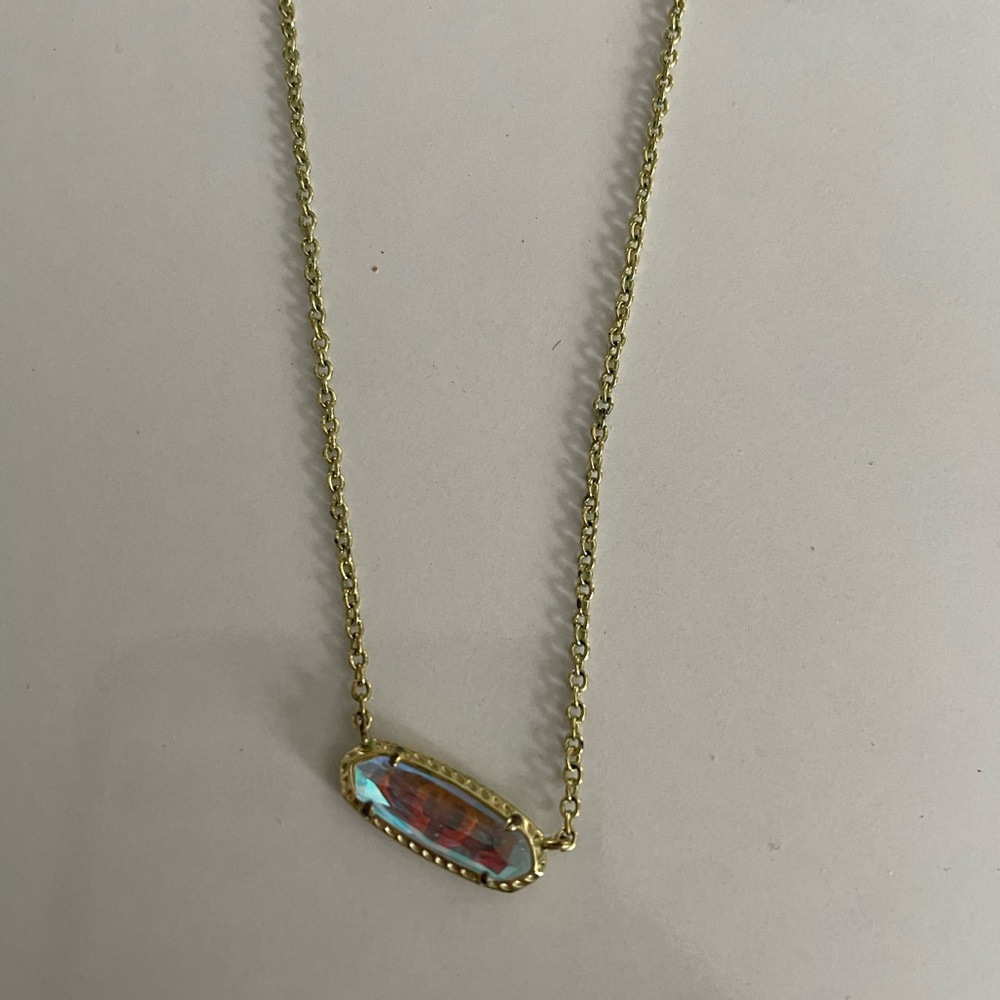 Kendra Scott Gold Necklace with Iridescent Pendant - Picture 3 of 6